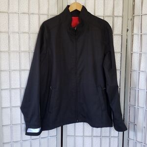 Novara XL dark gray full zip mens cycling rain jacket